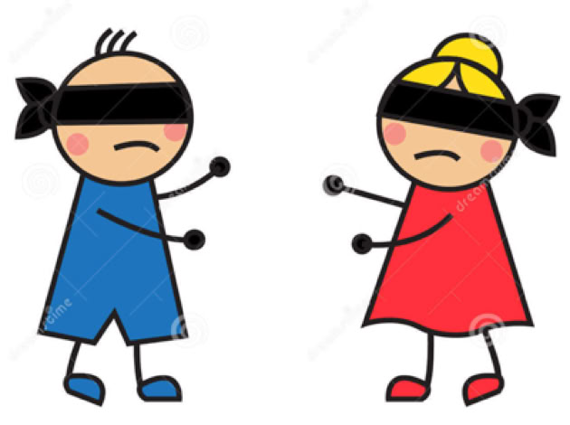 them and us - blindolded - the blind leading the blind